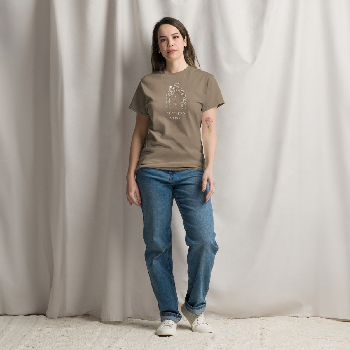 Follow Jesus Christian T-Shirt | Light Print