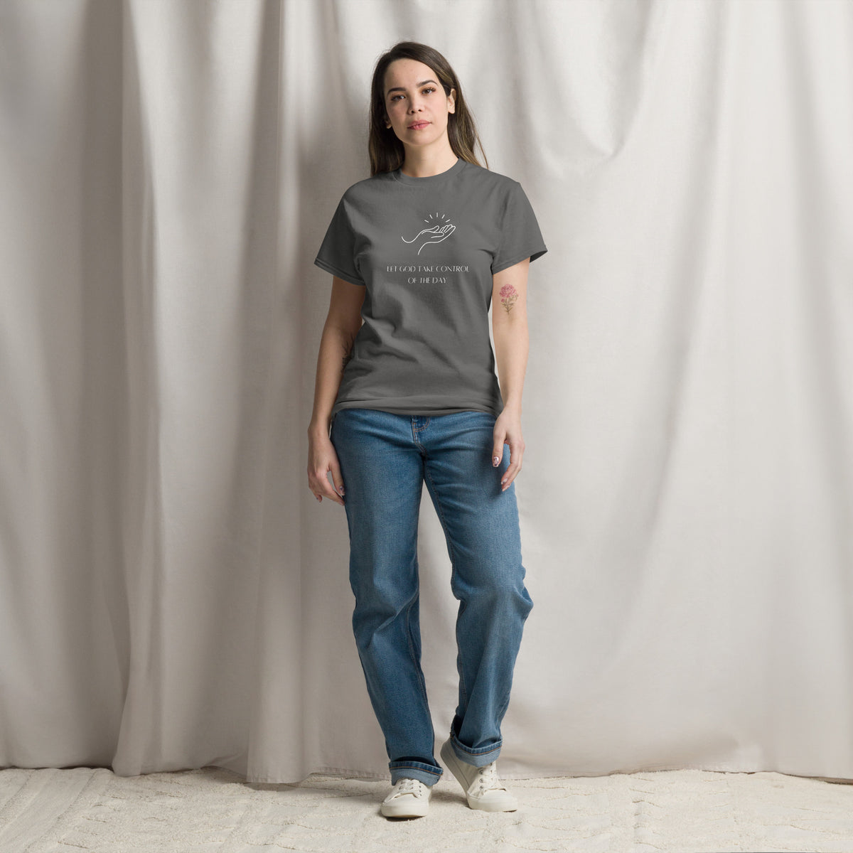 Let God Take Control Christian T-Shirt | Light Print