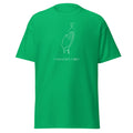 Green T-shirt with white praying hands, a heart outline, and I Am God’s Child lettering, front view.
