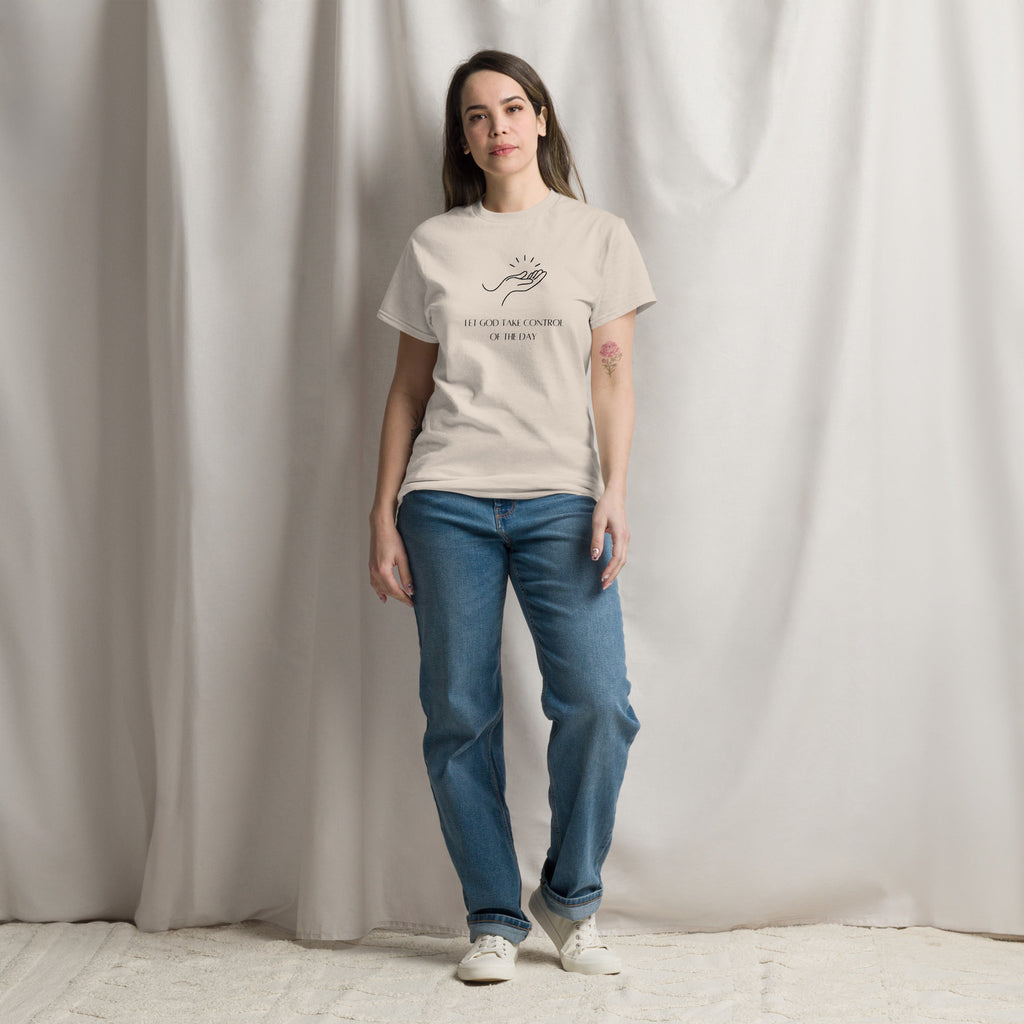 Let God Take Control Christian T-Shirt | Dark Print