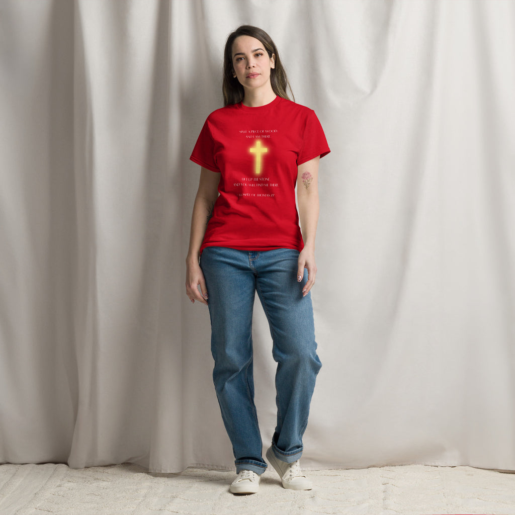 Gospel of Thomas 77 Bible Quote T-Shirt | Light Print