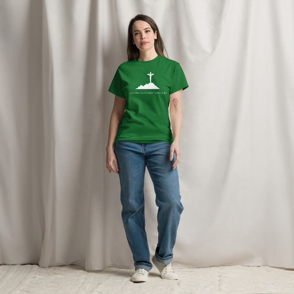 Anything Is Possible With God Christian T-Shirt | Light Print