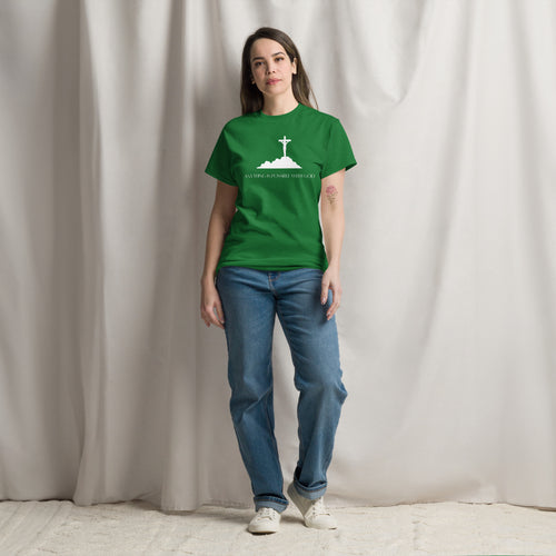Anything Is Possible With God Christian T-Shirt | Light Print